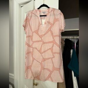 Pink Geometric Mini Dress